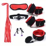 Adult Bondage BDSM Kit for Women – Nylon Restraints Set with Handcuffs, Whip, Gag & Tail Plug - Image 6