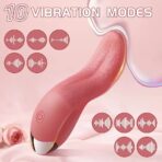 Women Mini Tongue Vibrator 10 Modes with Heating | Clitoral, G-Spot & Nipple Massager - Image 3