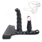 Dual Ended Strap-On Dildo with Adjustable Harness, Flexible Silicone Design for Couples and Women - Image 4