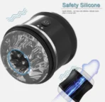 Rechargeable Male Masturbator with Vibration and Suction, Realistic Stimulation Device for Men
