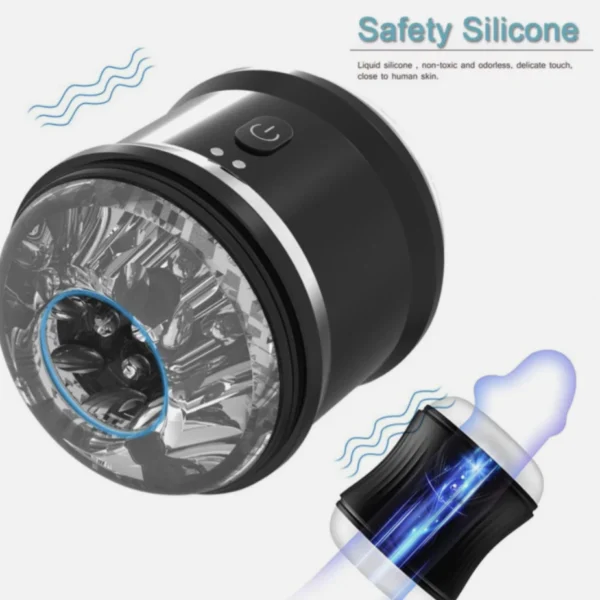 Rechargeable Male Masturbator with Vibration and Suction, Realistic Stimulation Device for Men