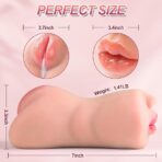2-in-1 Pocket Pussy Male Masturbator – 3D Realistic Textured Mouth for Stimulation - Image 3