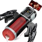 5-in-1 Male Masturbator – 7 Vibrating, Thrusting & Sucking Modes with LCD & Phone Holder