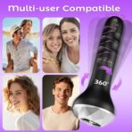 Prostate Massager Vibrating Butt Plug – 10 Vibration & Rotation Modes, Dual Motor Anal Plug, Beginner Anal Toy for Men & Women, G-Spot & P-Spot Stimulator - Image 5