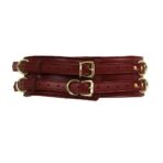 Thierry SM Bondage Restraint Set with Waistband, Wrist & Thigh Cuffs, Cross Buckle Adjustable Adult Restraints Kit - Image 6