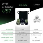 Couples Sex Dice Game | 47 Sex Position Cards + Glow in Dark Dice | Adult Intimacy Game - Image 4