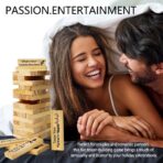 48PCS Block Tower Game for Couples – Date Night Activities & Adult Tumbling Stacking Blocks Game