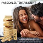 48PCS Block Tower Game for Couples – Date Night Activities & Adult Tumbling Stacking Blocks Game