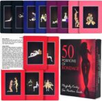 Erotic Sex Position Cards | 50 BDSM Bondage Illustrated Cards for Couples | Adult Intimacy Game