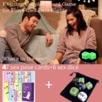Couples Sex Dice Game | 47 Sex Position Cards + Glow in Dark Dice | Adult Intimacy Game - Image 8