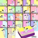 Couples Sex Dice Game | 47 Sex Position Cards + Glow in Dark Dice | Adult Intimacy Game - Image 5