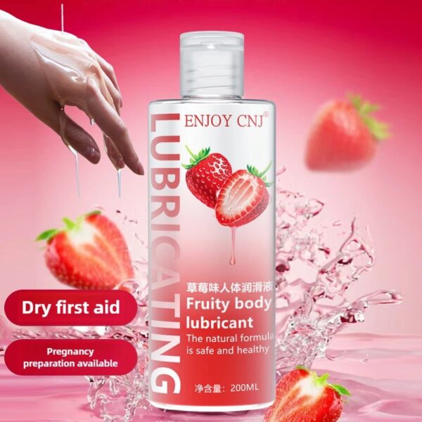 Strawberry Lickable Water-Based Lubricant Gel – Intimate Lube for Couples, Smooth Vaginal & Anal Massage
