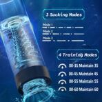 Automatic Penis Water Pump Electric | IPX7 Waterproof Vacuum Pump for Men | Suction Pressure Trainer with Masturbator Sleeves - Image 6