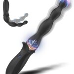 Anal Vibrator with Dual Motor – G-Spot & Clitoral Stimulator, Butt Plug & Beads Design, Powerful Multi-Function Adult Toy