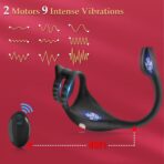 Vibrating Cock Ring with Mini Bullet Dildo – Anal & Prostate Massager, Penis Ring Male Vibrator, Sex Toy for Men - Image 5