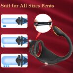 Vibrating Cock Ring with Mini Bullet Dildo – Anal & Prostate Massager, Penis Ring Male Vibrator, Sex Toy for Men - Image 4