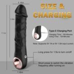 Powerful Realistic Dildo Vibrator for Women – G-Spot & Clitoral Stimulator, Body-Safe Adult Toy - Image 3