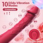 Telescopic Dildo Vibrator for Women – G-Spot & Clitoral Stimulator, 10 Speed Vibration Modes, Multi-Function Adult Toy - Image 10