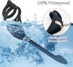 Vibrating Cock Ring with Mini Bullet Dildo – Anal & Prostate Massager, Penis Ring Male Vibrator, Sex Toy for Men - Image 2