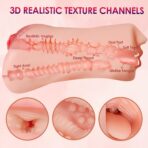 3-in-1 Life Size Male Masturbator – Realistic Vagina, Oral & Anal Simulator, Deep Penetration Full Size Adult Toy for Men - Image 4