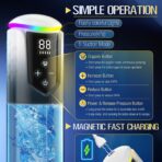 IPX7 Waterproof Electric Penis Pump for Men – 5 Suction Levels Vacuum Enlargement & Extender Device with 2 Silicone Sleeves - Image 3